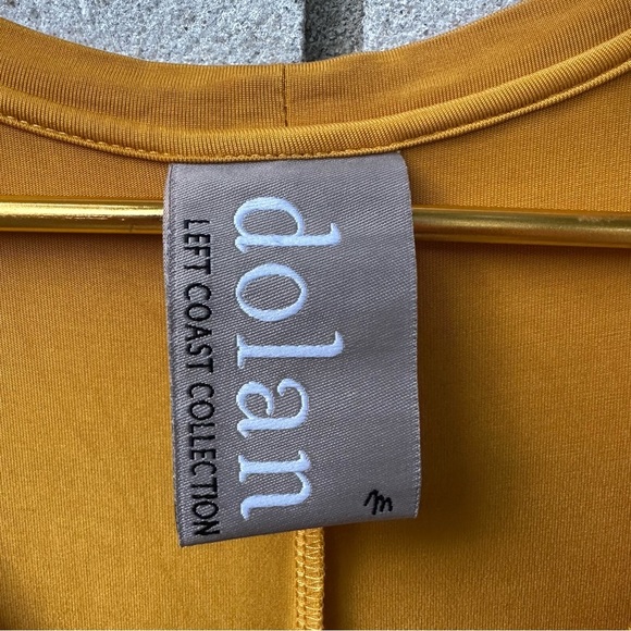 Anthropologie Dolan Left Coast Loren Mustard Yellow Tunic Shift Pocket Dress M - Picture 6 of 11